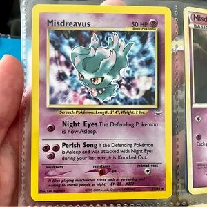 Pokémon Misdreavus Rare Holographic Card